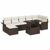 vidaXL Sofa Set 8 Stk. Braun Poly-Rattan