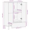 vidaXL Highboard Braun 60x33x100 cm Massivholz Mango