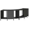 vidaXL Outdoor-Regale f&uuml;r Whirlpool 2 Stk. Schwarz Poly Rattan