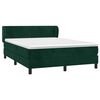 vidaXL Boxspringbett mit Matratze Dunkelgr&uuml;n 140x190 cm Samt