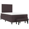 vidaXL Boxspringbett mit Matratze Dunkelbraun 120 x 190 cm Stoff