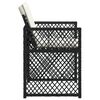 vidaXL Gartenst&uuml;hle mit Kissen 4 Stk. Schwarz Poly Rattan
