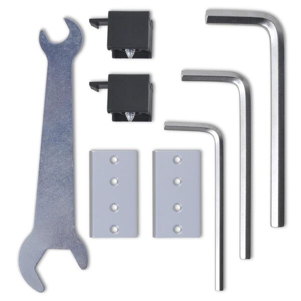 vidaXL Schiebetür Glas und Aluminium 178 cm Silbern