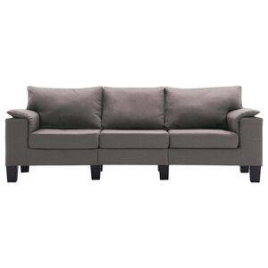 vidaXL Sofa Taupe 3-Sitzer Stoff