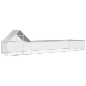 vidaXL H&uuml;hnerstall 8x2x2 m Verzinkter Stahl