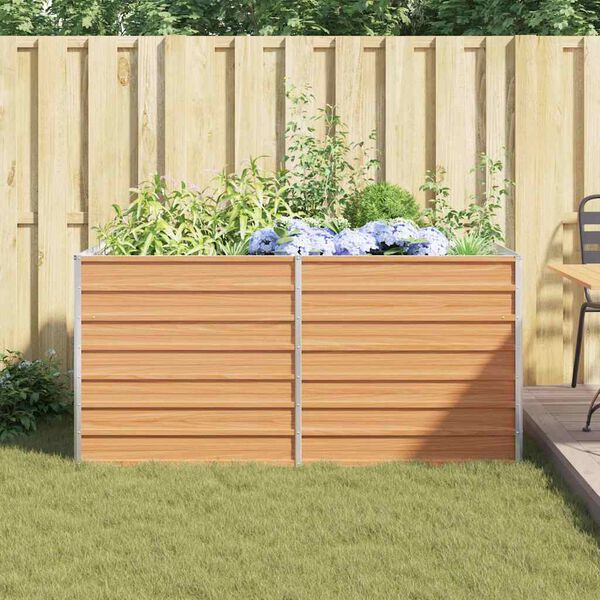 vidaXL Garten-Hochbeet 160x80x77 cm Verzinkter Stahl Silbern