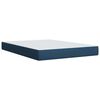 vidaXL Boxspringbett mit Matratze Blau 140x190 cm Stoff