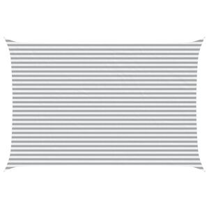 vidaXL Sonnensegel Hellgrau und Wei&szlig; 6 x 4 m 100 % Polyester Oxford