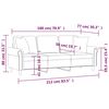vidaXL 3-Sitzer-Sofa mit Zierkissen Dunkelgrau 180 cm Samt