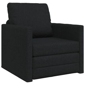 vidaXL Bodensofa mit Schlaffunktion Schwarz 112x174x55 cm Stoff