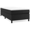 vidaXL Boxspringbett mit Matratze Schwarz 100x200 cm Kunstleder