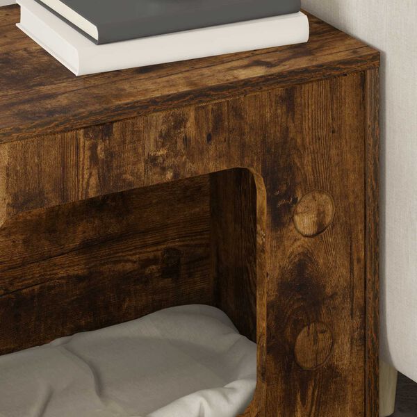 vidaXL Katzenhaus Ger&auml;ucherte Eiche 51 x 30 x 52 cm Holzwerkstoff