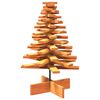 vidaXL Weihnachtsbaum Holz zum Schm&uuml;cken 80 cm Massivholz Kiefer