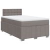 vidaXL Boxspringbett mit Matratze Taupe 120x190 cm Stoff