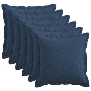 vidaXL Kissenbezug 6 pcs HOUTEN Blau 45 x 45 cm Kunstleinen