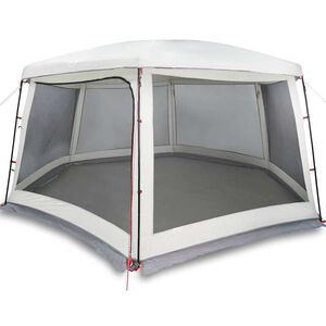 vidaXL Poolzelt mit abnehmbarem &Uuml;berzelt Netzw&auml;nden Grau 670x590cm