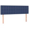 vidaXL Boxspringbett mit Matratze & LED Blau 140x190 cm Stoff