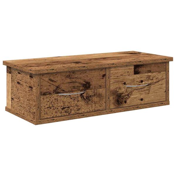vidaXL Wandschrank Altholz-Optik 60x26x18,5 cm Holzwerkstoff