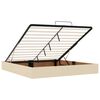 vidaXL Ottoman-Bett mit Matratzen Creme 200x200 cm Stoff