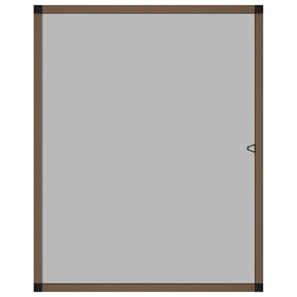 vidaXL Insektenschutz f&uuml;r Fenster Braun 100x120 cm