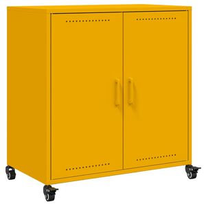 vidaXL Sideboard Senfgelb 68x39x72 cm Stahl