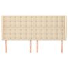 vidaXL Kopfteil mit Ohren Creme 183x23x118/128 cm Stoff