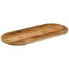 vidaXL Tischplatte 140x60x3,8 cm Oval Raues Massives Mangoholz