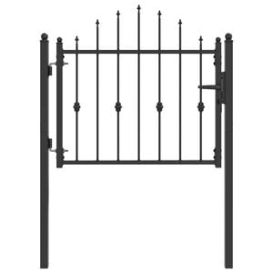 vidaXL Zauntor HORST 100 x 75 cm Metall Schwarz Abschlie&szlig;bar