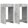 vidaXL Pflanzenst&auml;nder 2 pcs Betongrau 30 x 30 x 60 cm Holzwerkstoff