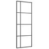 vidaXL Schiebet&uuml;r mit Beschlag Schwarz 76x205 cm ESG-Glas