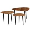 vidaXL 3-tlg. Couchtisch-Set Massivholz Akazie