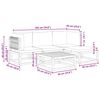 vidaXL 5-tlg. Gartensofa-Set mit Kissen Holz Akazie & Seil