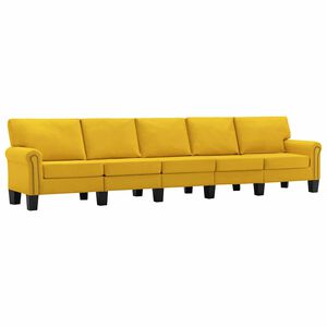 vidaXL Sofa Gelb 5-Sitzer Stoff