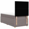 vidaXL Boxspringbett mit Matratze Taupe 80x200 cm Stoff