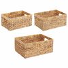 vidaXL Aufbewahrungsk&ouml;rbe 3 pcs Natur 40 x 30 x 18 cm Wasserhyazinthe
