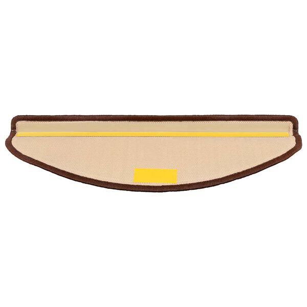 vidaXL Treppenmatten Selbstklebend 15 Stk. Braun 65x21x4 cm