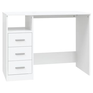 vidaXL Schreibtisch mit Schubladen Wei&szlig; 102x50x76 cm Holzwerkstoff