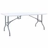 vidaXL Gartentisch Klappbar Wei&szlig; 180x72x72 cm HDPE