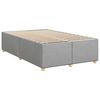 vidaXL Boxspringbett mit Matratze Hellgrau 120x190 cm Stoff