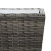vidaXL 3-tlg. Bistro-Set Poly Rattan und Hartglas Grau