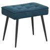 vidaXL Relaxsessel mit Hocker Blau Samt