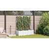 vidaXL Garten-Pflanzgef&auml;&szlig; 3 pcs Wei&szlig; 120 x 40 x 143 cm Stahl