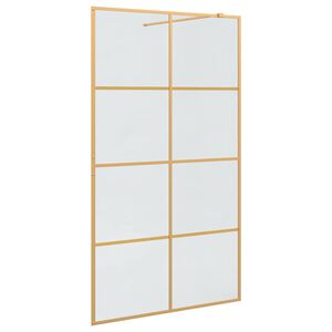 vidaXL Walk-in Duschwand Gold 115 x 195 cm Geh&auml;rtetes Glas
