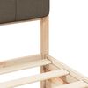 vidaXL Bettgestell mit gepolstertem Kopfteil Taupe 150 x 200 cm