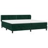 vidaXL Boxspringbett mit Matratze Dunkelgr&uuml;n 200x200 cm Samt