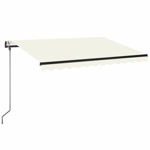 vidaXL Automatische Markise mit LED & Windsensor 350x250 cm Creme