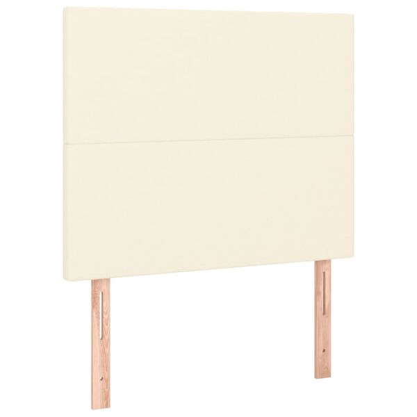 vidaXL LED Kopfteil Creme 80x5x118/128 cm Kunstleder