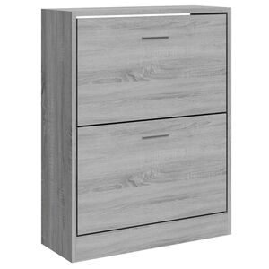 vidaXL Schuhschrank Grau Sonoma 63x24x81 cm Holzwerkstoff