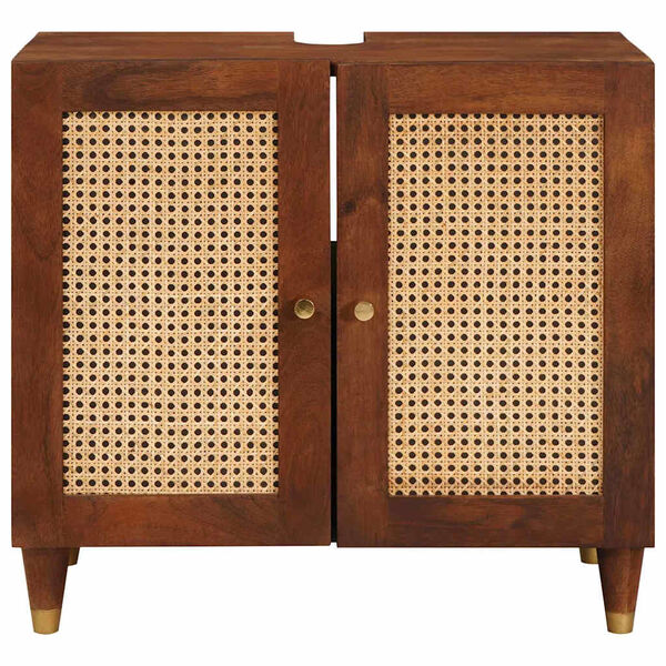 vidaXL Waschbeckenunterschrank Braun 62 x 33 x 58 cm Holzwerkstoff