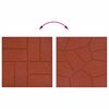 vidaXL Gehwegstein 6 pcs Rot 40,5 x 40,5 x 2 cm Gummi